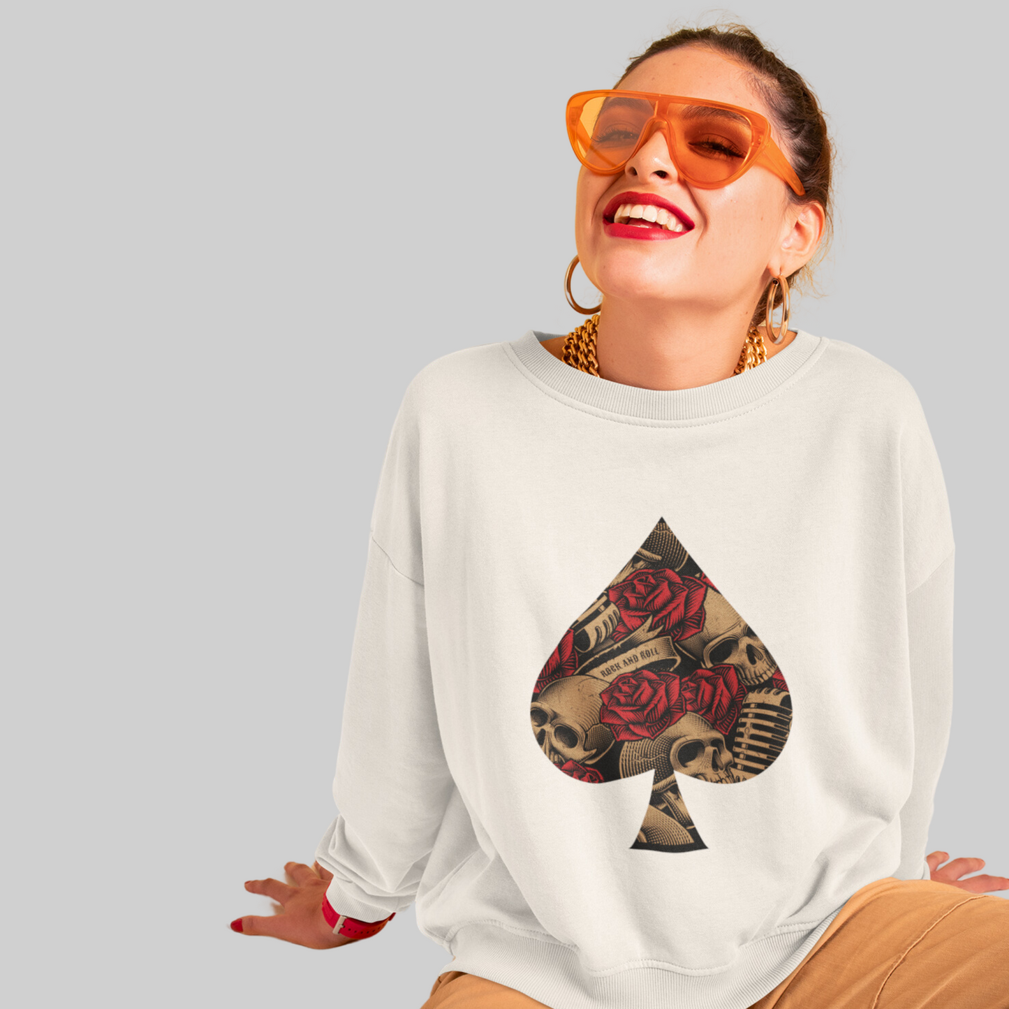 Ace Skull & Roses Sweater