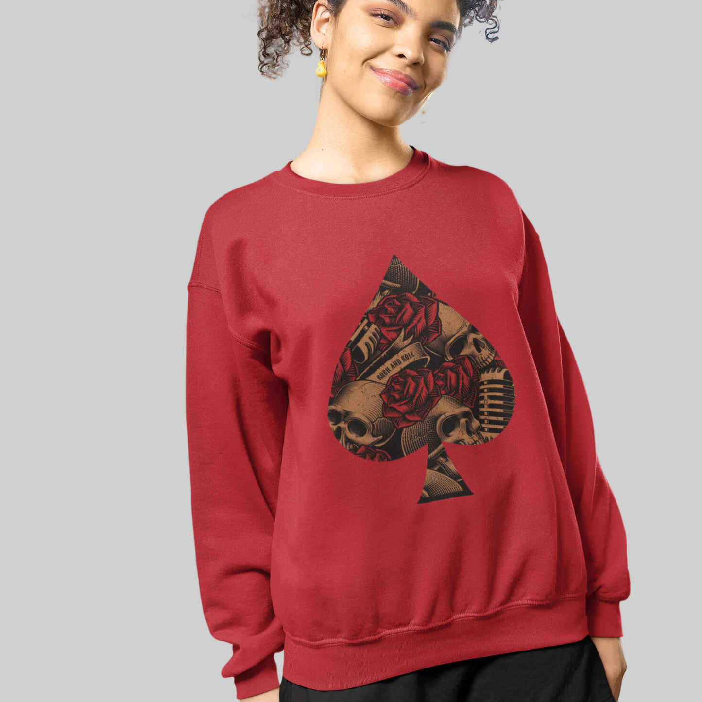 Ace Skull & Roses Sweater