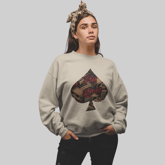 Ace Skull & Roses Sweater